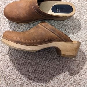 Brown Leather Mules by Dansko